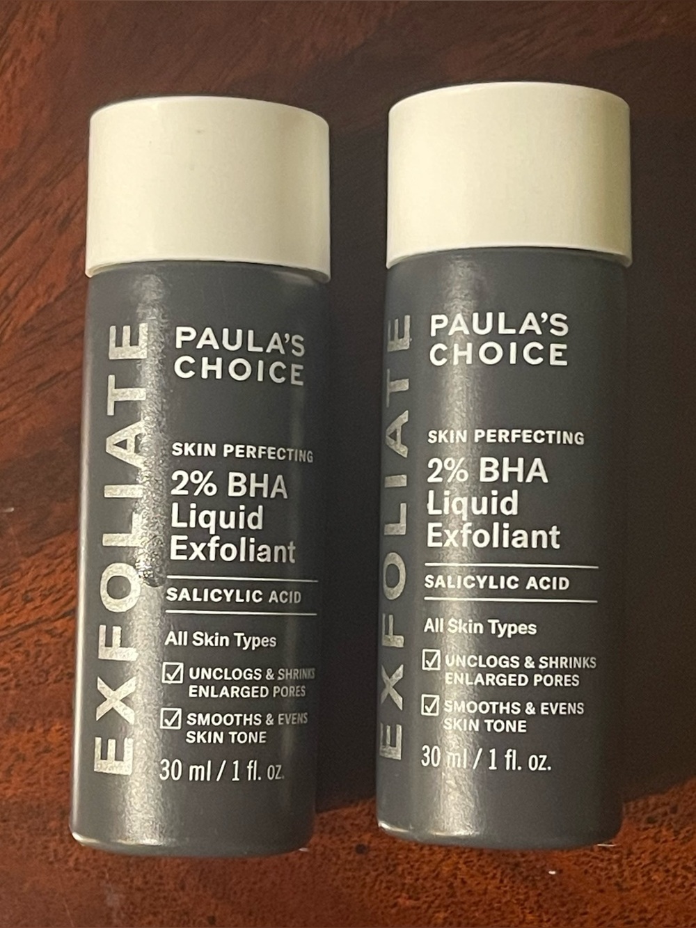 PAULAS CHOICE 2% BHA Liquid Exfoliant BRAND NEW- 2 Bottles 30ml each